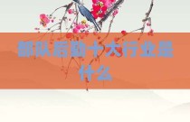 部队后勤十大行业是什么