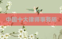 中国十大律师事务所