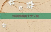 红楼梦最美十大丫鬟