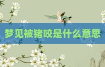 梦见被猪咬是什么意思