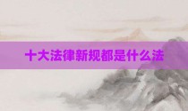 十大法律新规都是什么法