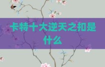 卡特十大逆天之扣是什么