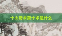 十大奇术第十术是什么