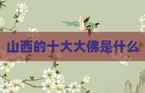 山西的十大大佛是什么