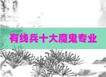 有线兵十大魔鬼专业