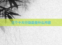 三个十大行动是指什么内容