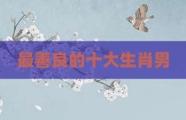 最善良的十大生肖男