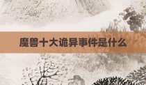 魔兽十大诡异事件是什么