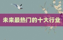 未来最热门的十大行业