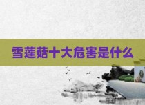 雪莲菇十大危害是什么