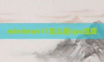windows11怎么看cpu温度