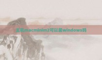 主机macminim2可以装windows吗