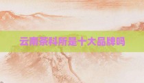 云南茶科所是十大品牌吗