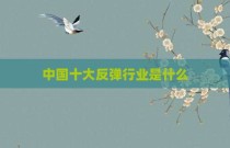 中国十大反弹行业是什么