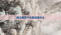 道士辞灵十大辞法是什么