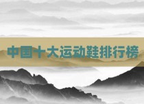 中国十大运动鞋排行榜