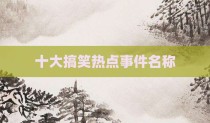 十大搞笑热点事件名称