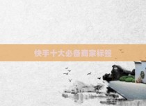 快手十大必备商家标签