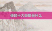 便民十大举措是什么