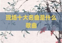 现场十大名曲是什么歌曲