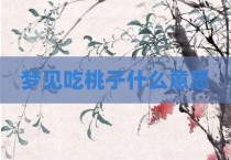 梦见吃桃子什么意思