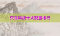 汽车科技十大配置排行