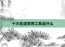 十大生活常用工具是什么