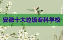 安徽十大垃圾专科学校
