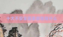 十大不安全因素都包括什么