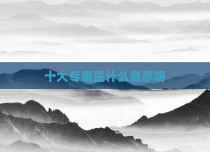 十大专属是什么意思呀
