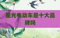 星光电动车是十大品牌吗