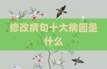 修改病句十大病因是什么
