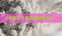 美国十大成名曲目是什么