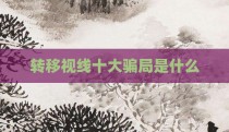 转移视线十大骗局是什么