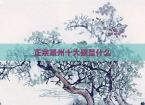 正宗景州十大碗是什么