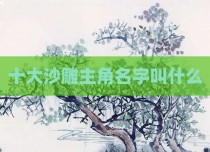 十大沙雕主角名字叫什么
