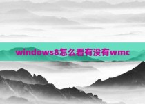 windows8怎么看有没有wmc