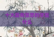 十大最有意思的字是什么