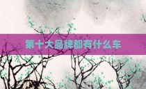 第十大品牌都有什么车