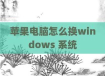 苹果电脑怎么换windows 系统