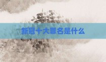 新冠十大罪名是什么