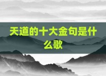 天道的十大金句是什么歌