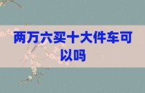 两万六买十大件车可以吗