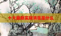 十大最新实际消息是什么