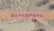 遵义十大特产是什么