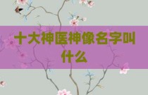 十大神医神像名字叫什么