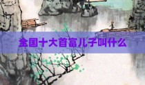全国十大首富儿子叫什么