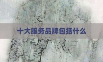 十大服务品牌包括什么
