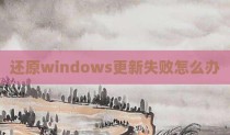 还原windows更新失败怎么办