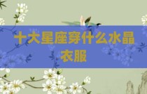 十大星座穿什么水晶衣服